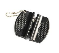 Aiguiseur Aiguiseur De Pierre À Aiguiser De Type Papillon Mini Aiguiseur De Couteaux À Tige En Céramique À Deux Étages Tungstène Portable 2pcs Noir