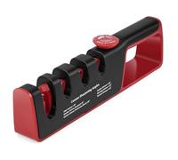 Aiguiseur Couteaux, 4 en 1 Affuteur Couteau Professionnel Aiguiseurs Manuels de Couteaux à Bouton Réglable, Multifonction et Aiguiseur de Cuisine de Polissage,Design Ergonomique & Base antidérapante