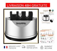 Aiguiseur Couteaux Ciseaux SHARPAL 191H 3 Étapes Droits Dentelés Ventouse