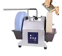 Aiguiseur Couteaux Électrique À Basse Vitesse 300 W, Affûteur Couteaux Refroidi À L'eau À Double Roue avec Réservoir Réglable, Vitesse Réglable 90 À 300 Tr/min, Meule 10 Pouces, pour Amateurs Couteaux