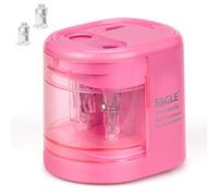 Aiguiseur Crayon Double trou Eagle avec double lame pour crayons de 6-8mm et 9-12mm (Rose)