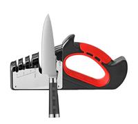 Aiguiseur De Ciseaux Manuel - Outil En 3 Étapes, Base Antidérapante, Restaure Les Lames Émoussées, Fente Pour Coupe-cuisine, Couteau De Poche D'extérieur, Léger, Stable, Rapide Et Facile À Transporter