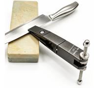 Aiguiseur de couteaux à angle fixe T02 - Pierre à aiguiser 360 ° Conception à clapet, écrou moleté pour micro-réglage, aluminium 6061-T6 Y-01