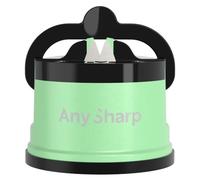 Aiguiseur de Couteaux AnySharp Pro en Métal, Sécurité Mains Libres, Ventouse PowerGrip, Affûte Tous les Couteaux de Cuisine, Idéal pour l'Acier Trempé & Dentelé | Le Meilleur au Monde, Vert menthe