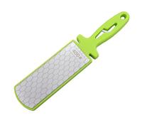 Aiguiseur de couteaux double face 5 en 1, outil de cuisine à grains de diamant, outil d ' affûtage de couteaux à grains grossiers et fins, pierre à aiguiser double face pour ciseaux, travail du bois
