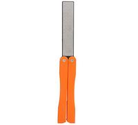 Aiguiseur de couteaux double face diamant orange portable pliable léger extérieur camping chasse outil de cuisine diamant orange 12,5 cm 23 cm 1 pièce