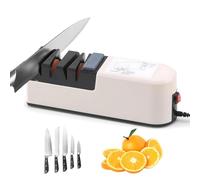 Aiguiseur de couteaux électrique 2 étapes Aiguiseur de couteaux électrique Aiguiseur de couteaux ergonomique Diamant professionnel pour un aiguisage fin et céramique spéciale pour un aiguisage précis