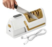 Aiguiseur De Couteaux Électrique | Aiguiseur De Couteaux Rechargeable Sans Fil | Outil D'affûtage De Coupe | 18x8x6cm ABS Et Jade 800mAh | Affûtage Rapide, Utilisation Facile Pour Le Chef De Restauran