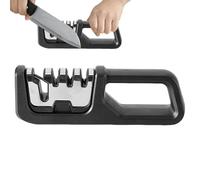 Aiguiseur De Couteaux Multifonctionnel - Outil Manuel En 3 Étapes, Comprend Une Fente Pour Ciseaux, Des Coussinets Antidérapants, Aiguise En Toute Sécurité Les Couteaux De Cuisine Émoussés, Rapide, Fa