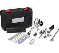 Aiguiseur de couteaux professionnel, acier inoxydable durable, système d'affûtage de précision, argent, Comme indiqué