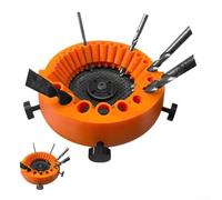 Aiguiseur de forage pour meuleuse d'angle/outil multifonction pour embouts de 3/32 à 1/2 pouce/gabarit de meulage en plastique pour atelier (orange)
