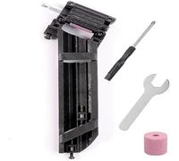 Aiguiseur de foret portable avec roue de meulage en corindon chromé pour outils de menuiserie en métal Angle réglable pour affûtage mains libres 180 x 40 x 32 mm