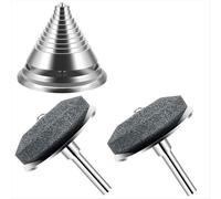 Aiguiseur de lame de tondeuse à gazon en métal 2 pièces, affûteur de lame de tondeuse à gazon en métal