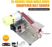 aiguiseur de lames à angle fixe de 15 degrés, ponceuse à bande, polisseuse réglable en 7 étapes, polisseuse avec 10 bandes abrasives