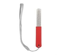 Aiguiseur d'hameçon avec porte-clés, lime en métal pour aiguiser les crochets, ciseaux, coupe-ongles, accessoires de pêche portables en plein air, 6,4 (rouge)