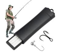 Aiguiseur d'hameçon de pêche, aiguiseur de pierre rétractable, outil de meulage portable de 8,5 cm, pierres d'affûtage compactes, idéal pour les pêcheurs, le bar, la pêche à la truite