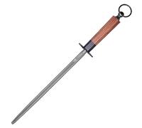 Aiguiseur diamanté Mitsumoto Sakari 44 cm, aiguiseur professionnel pour couteaux en acier à haute teneur en carbone, aiguiseur noir, avec manche en bois de rose et coffret de présentation