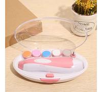 Aiguiseur D'ongles Électrique Multi-Têtes Pour Bébé,Outils De Soin Des Ongles,Manucure Anti-Pincement,Ensemble De Coupe-Ongles Pour Bébé,6 En 1 - Type Rose