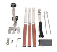 Aiguiseur d'outils à angle fixe 180 pierres à aiguiser 3000 grains Kit d'affûtage à rabat pour couteaux de cuisine ciseaux pinces acier et corindon fritté (Modèle A)