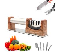 Aiguiseur de couteaux FISHTEC Wood & Steel Gris