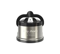 AnySharp – Aiguiseur de couteaux Pro – Métal avec ventouse – Métal brossé