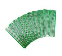 Aihasd 10PCS Carte PCB Double Face Kit de Maquette Prototype 2x8 CM | Circuit imprimé à grille de trous planche à pain pour Arduino pour le bricolage
