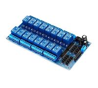 Aihasd 16 canaux 12V Relais Shield Module Carte d'extension | avec Optocoupleur pour Arduino pour AVR PIC Arm