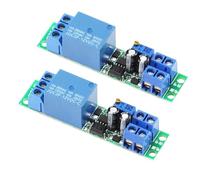 Aihasd 2PCS 12V Relais à Action Lente 0-25s Réglable Module de Contrôle Relais de Temporisation Activer/Désactiver Automatique Module de commutation avec Isolateur Opto-isolant