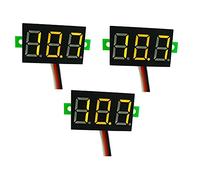 Aihasd 3PCS 0,36 pouce jaune LED DC 0-100V Mini voltmètre numérique