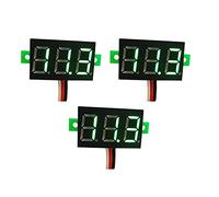 Aihasd 3PCS 0,36 pouce LED DC 0-100V vert Mini voltmètre numérique Moto Panneau Numérique