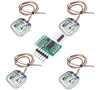 Aihasd 4 pièces Cellule de pesée demi-pont 50 kg Jauge de déformation Capteur de poids + 1 pièce HX711 Module de pesée amplificateur AD pour Arduino