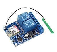 Aihasd Module relais 2 canal SMS GSM Télécommande Commutateur SIM800C STM32F103CBT6 pour Pompe à oxygène de serre