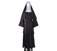 AIHERQG Costumes d'horreur d'Halloween La nonne Cosplay Costume de nonne démon Valak Costumes grande taille Vêtements de performance(XXL)