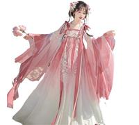 AIHERQG Hanfu - Costume traditionnel chinois de fée de la dynastie Tang for femme, robe de princesse orientale de la dynastie Han(Green,M)