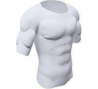 AIHERQG T-Shirt rembourré for Homme, Faux abdominaux, Poitrine, Muscles, épaulettes, Body Shaper, Slimming, Respirant, Confortable, Bodybuilding(L)
