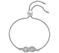 Aihitero Cadeau de fête des mères, cœurs/cercles/infini/fleur/trèfle à 4 feuilles, bracelet réglable à maillons entrelacés, cadeau de Noël, d'anniversaire, cadeau d'amour pour femmes, filles, maman