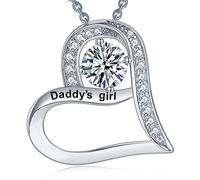 Aihitero Collier avec pendentif en forme de cœur « Always My Mom Forever My Friend » - Bijoux pour femme - Cadeau d'anniversaire de mariage pour maman, Métal, Zircone cubique