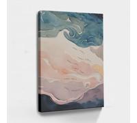 AIHNBF Inhale Peace Exhale Stress Toile Murale, Impression Peinture Aquarelle Abstraite, Décoration Moderne Apaisante pour Chambre Salon 30 x 45 cm