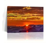 AIHNBF Toile Murale Coucher de Soleil Grand Canyon - Impression Paysage Montagne Majestueux pour Décor Salon Chambre 20 x 30 cm