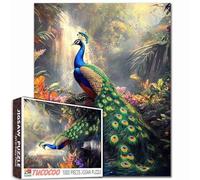 Aihonmin Puzzle paon de 1 000 pièces pour adulte - Cascade de forêt - Puzzle à faire soi-même - Animaux colorés - Puzzle de peinture - Puzzle pour décoration d'intérieur - Cadeaux de 50,8 x 68,6 cm