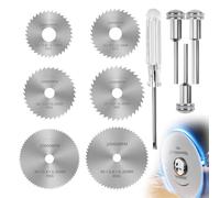 Aihoom 10pcs Mini Disques de Scie Circulaire pour Dremel, Lames de Perceuse à Disque, HSS, Lames pour Couper Bois, Métal et Plastique, Accessoires Outils Rotatifs