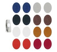 Aihoom 16pcs Patchs Thermocollants Ovales pour Coudes, Kit de Patches en Tissu à Repasser pour Renforts de Vêtements, Appliques de Couture pour Coudières et Genoux (11 x 14cm)