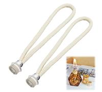 Aihoom 2pcs Mèche pour Lampes Parfumées avec Brûleur Catalytique, Meche de Rechange Aromathérapie, Décoration Maison, Compatible avec Toutes Lampes, 18mm Diamètre(Argent)