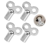 Aihoom 4 pcs Clés de Purge pour Radiateur, Clé Universelle Carrée, Robinet de Chauffage Central, Accessoires pour Purger les Radiateurs, Clé de Purge Étagée pour Nombreux Radiateurs Soufflants