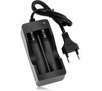Aihoom Chargeur de Batterie, Chargeur Piles Rechargeables Li-ION 3.7V, Compatible avec 18650, 18490, 18350, 18500, 17500, 16340, 14500, Chargeur Intelligent pour Accus et Piles AA/AAA, USB Universel