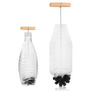 Aihoom Goupillon de 35 cm Compatible avec Les Bouteilles en Verre Sodastream, Idéal pour Enlever Saleté Tenace sans Rayures, Brosse de Nettoyage avec Ajustement Parfait (Noire)