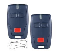 Aihoom Lot de 2 Télécommande de porte de garage pour Mitto 2 B RCB, 433 MHz, Compatible avec portail électrique 2 canaux pour Rolling BFT Mitto 2, Kleio, Ghibli, TRC 2, Kleio, Ghibli, TR
