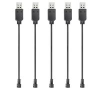 Aihoom Lot de 5 Câble de Charge USB pour Batteries LiPo 3,6V-3,7V, Indicateur LED, Protection Contre les Surcharges, Compatible avec Jouets Télécommandés, Voitures, Bateaux, SM-2P, Recharge Rapide
