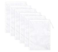 Aihoom Lot de 6 Sacs à Lait Végétal Réutilisables, 20x30cm, Mousseline Alimentaire en Nylon Bio, Filtre pour Jus de Fruits, Café, Légumes, avec Cordon de Serrage, Sac Filtrant et Étamine Alimentaire