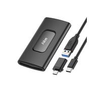 Aiibe Disque Dur Externe SSD USB C Portable USB 3.2 Gen 2, jusqu'à 1050 Mo/s, Disque Dur Externe SSD Externe de 1 to pour iPhone 15/Pro, Ordinateur Portable, Mac et PS4 (Noir)